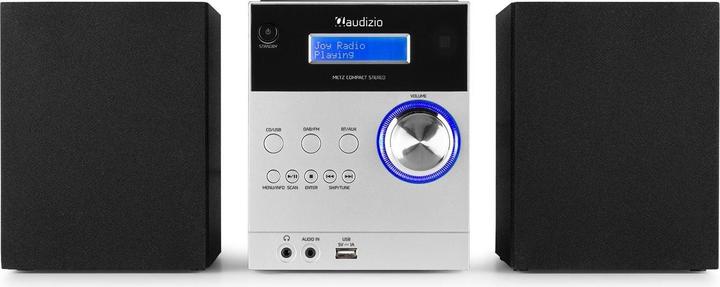Image du produit Audizio Micro-chaîne Hi-Fi Metz Aluminium (Bluetooth, Lecteur de CD, 1x 30 W)