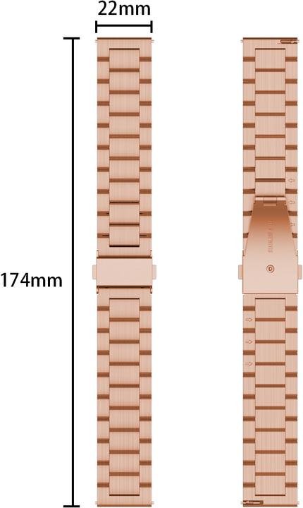 Actual product image Cadorabo Smartwatch bracelet (22 mm, Stainless steel)