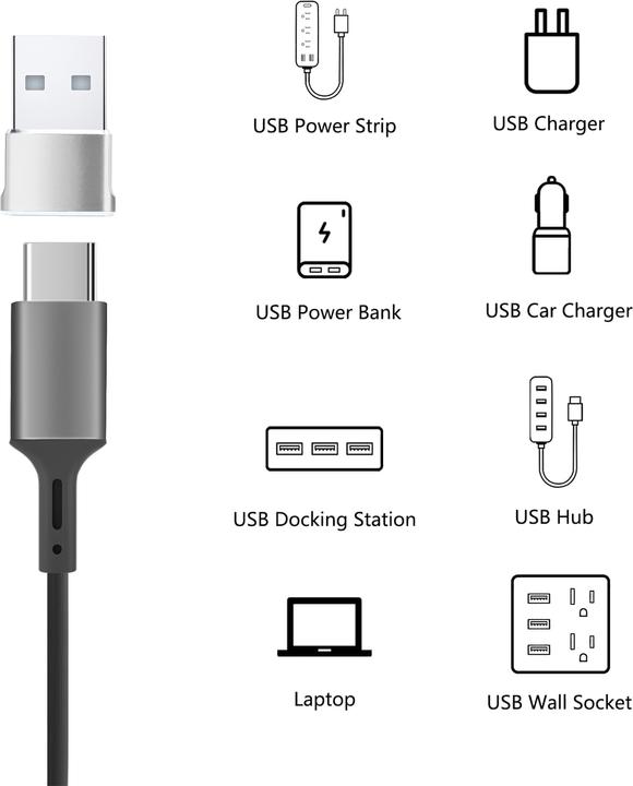 Produktbild Cadorabo USB C auf USB Adapter (0.10 m)