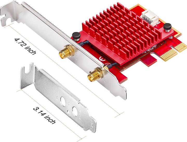 Actual product image Cudy WE3000S. Built-in. Transmission technology: Wireless, Host interface: PCI Express, Interface: WL (Mini PCI Express)