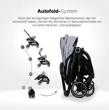 Productafbeelding Hamilton by yoop T1 Grau – Premium Buggy mit MagicFold™ 360Grad drehbar