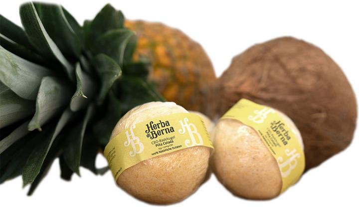 Actual product image Herba di Berna Bath ball Pina Colada (Bath bombs)