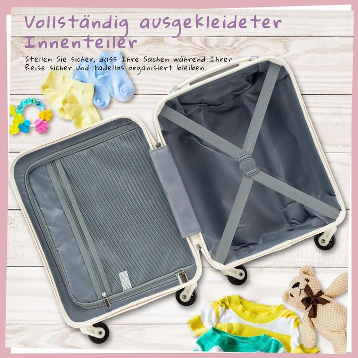 Immagine prodotto Coolife 5-teilige Kinderkofferset (23.70 l, Bagaglio a mano (fino a 50 litri))