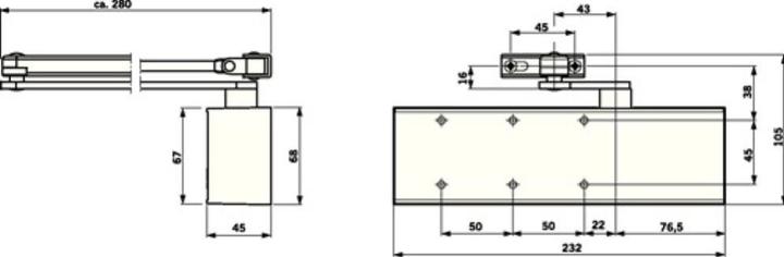 Productafbeelding Dormakaba Deurdranger TS 72 (Interieur)