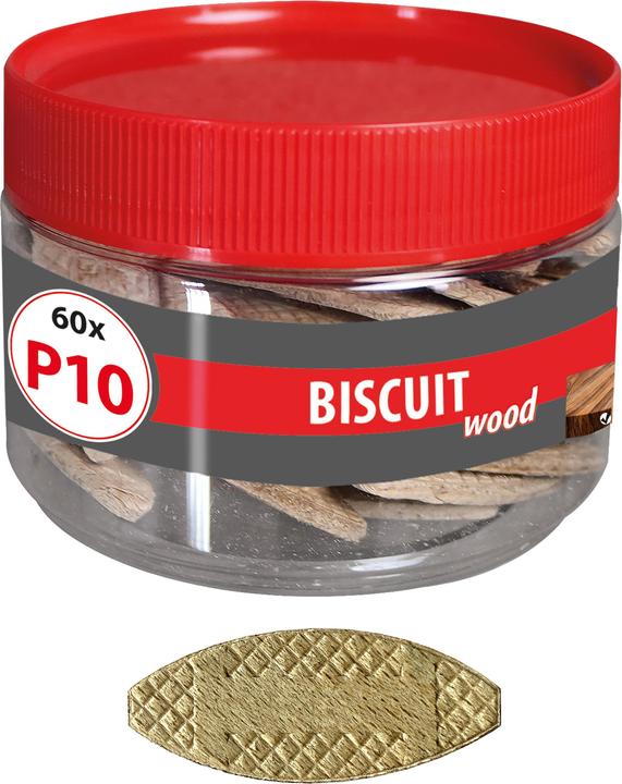 Tox Wooden flat dowel Biscuit Wood P10 60 pieces (60 pcs.)