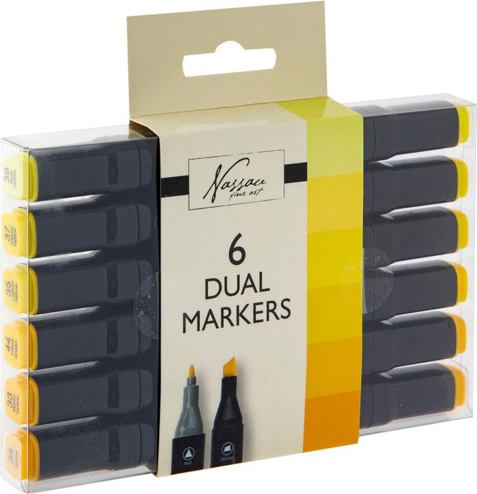 Produktbild Art Sensations Nassau Dual Tip Marker Gelb, 6St.