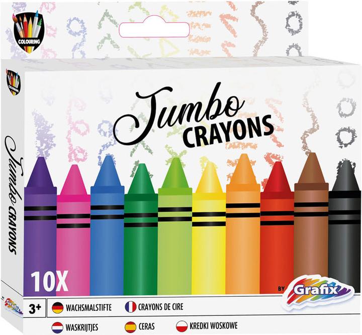Image du produit Grafix Jumbo Crayons de couleur Artiste, 10 pcs. (10 x)