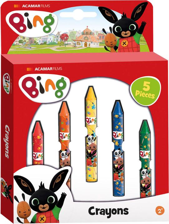 Immagine prodotto Bambolino Toys Pastelli a cera Bing, 5 pezzi (Arancia, Blu, Rosso, Verde, Giallo, 5 x)
