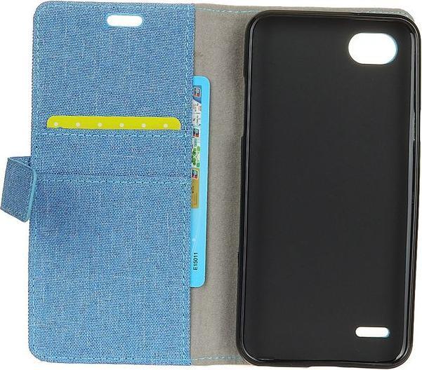 Produktbild MU Classic Leder/Stoff Hülle mit Standfunktion (LG Q6, LG Q6+)