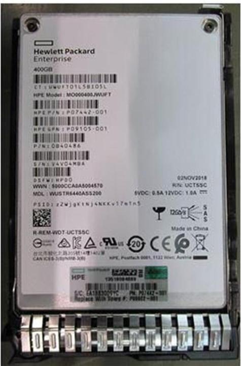Actual product image HPE SSD 400GB SFF SAS MU SC DS (400 GB, 2.5")