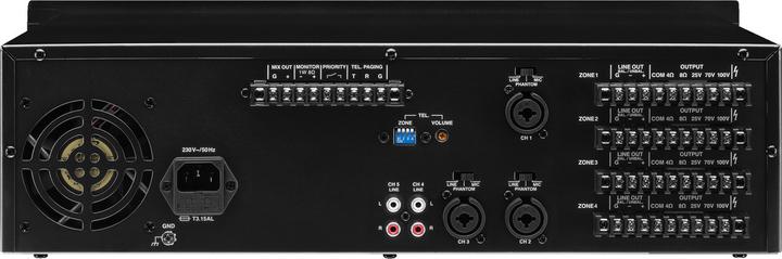 Actual product image Monacor PA-4040 40 W 4-zone ELA amplifier (Amplifier)