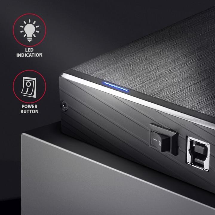 Produktbild Axagon EE35-XA3 - HDD-Gehäuse - 3.5 Zoll - SATA - Serial ATA II - Serial ATA III - 5 Gb (3.5")