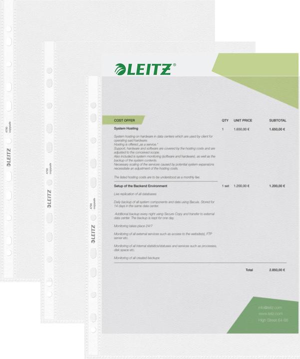 Actual product image Leitz Standard brochure cover (A4, 100 x)