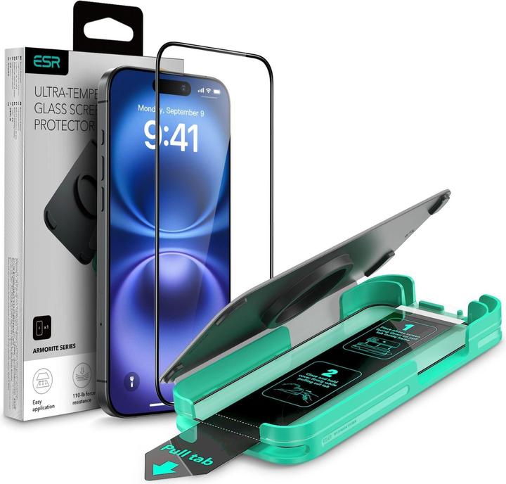 Actual product image ESR Armorite screen protector (1 Piece, Apple iPhone 16 Plus)