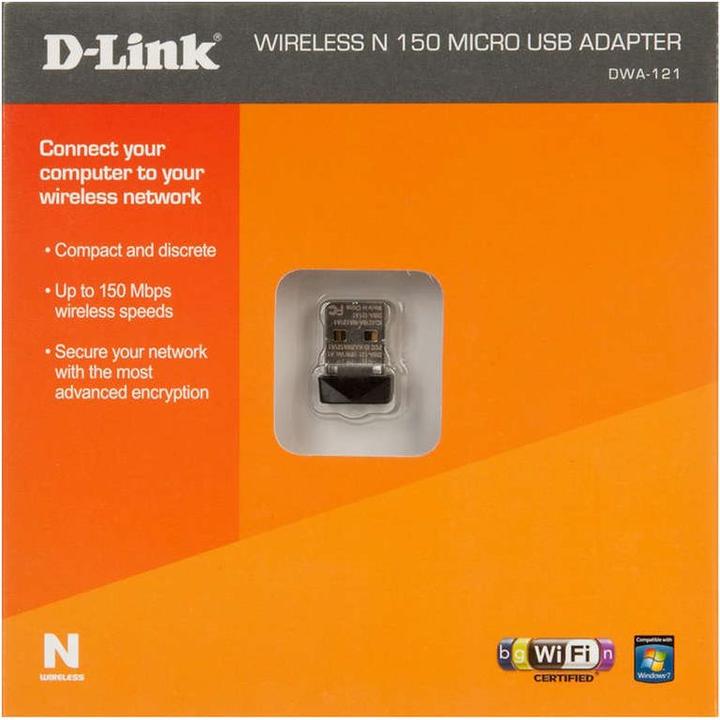 Produktbild D-Link DWA-121 WLAN-Adapter USB (USB 2.0)
