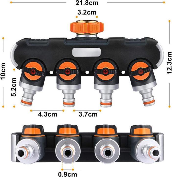 Image du produit Hermex 4-Wege-Wasserverteiler (Distributeur 4 voies, 19.05 mm)