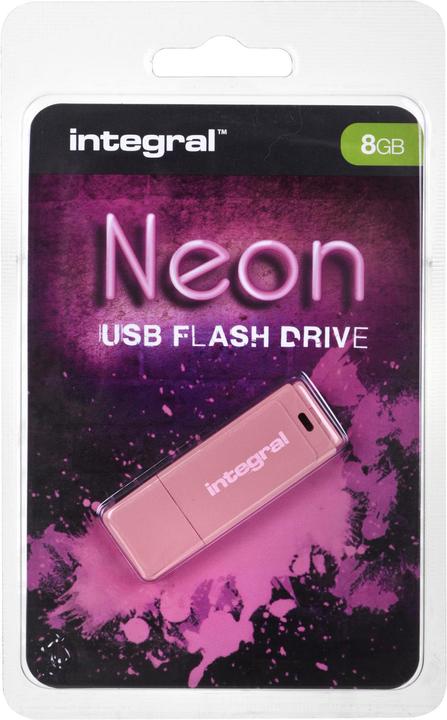 Actual product image NEON USB Flash Drive 8 GB USB Type A 2 Pink (8 GB, USB-A)