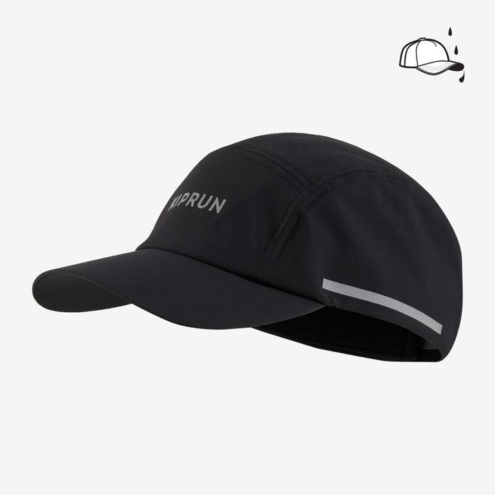 Produktbild Kiprun Lauf-Cap Schirmmütze 5 Panel Regen wasserabweisend - schwarz