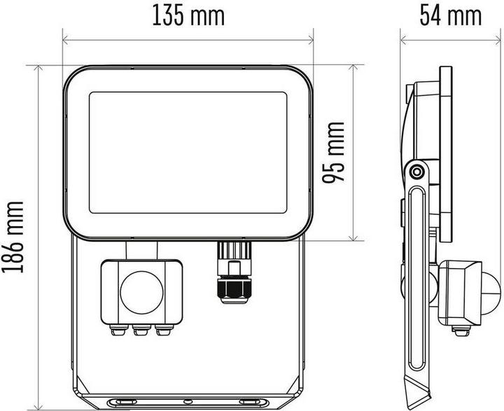 Produktbild Emos LED Flutlicht PROFI mit Bewegungsmelder, 20W neutralweiss (2200 lm, IP65)