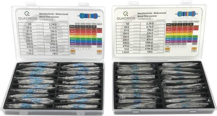 Produktbild Quadrios Metallschicht-Widerstands-Set - 800 tlg. (400 St. 0.25W 400 St. 0.5W)