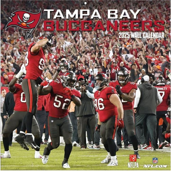 Immagine prodotto NFL - Tampa Bay Buccaneers - Calendario murale dell'équipe 30,5 x 30,5 cm 2025 (30,5 x 30,5 cm, Francese, Italiano, Spagnolo, Tedesco, Inglese)