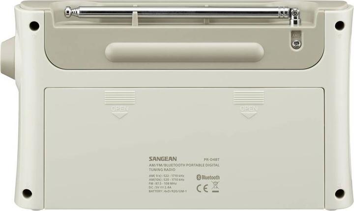 Produktbild Sangean PR-DA BT Tischradio, Pastel Cream (FM, MW, LW, KW, Bluetooth)
