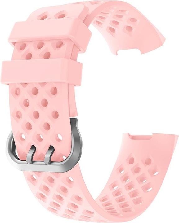 Actual product image Cover-Discount Fitbit Charge - silicone sports bracelet perforated pink (Silicone)