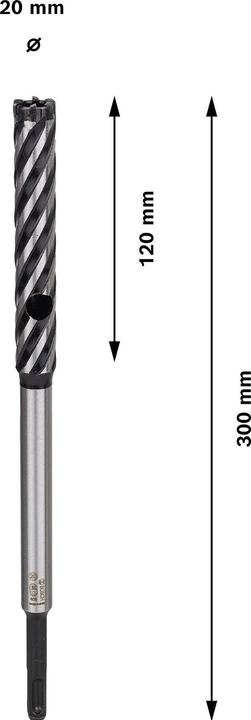 Produktbild Bosch Professional Zubehör PRO SDS plus Rebar Cutter Bohrer, 20 x 120 x 300 mm (20 mm)