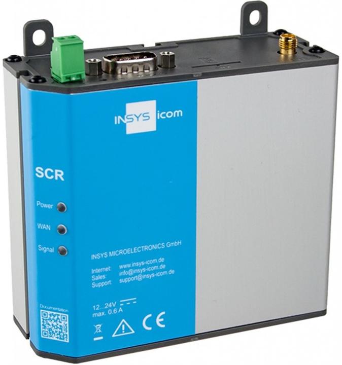 Produktbild Insys icom SCR-L200, LTE-Mobilfunk-Router, VPN 2xEthernet 10/100BT 1xRS232