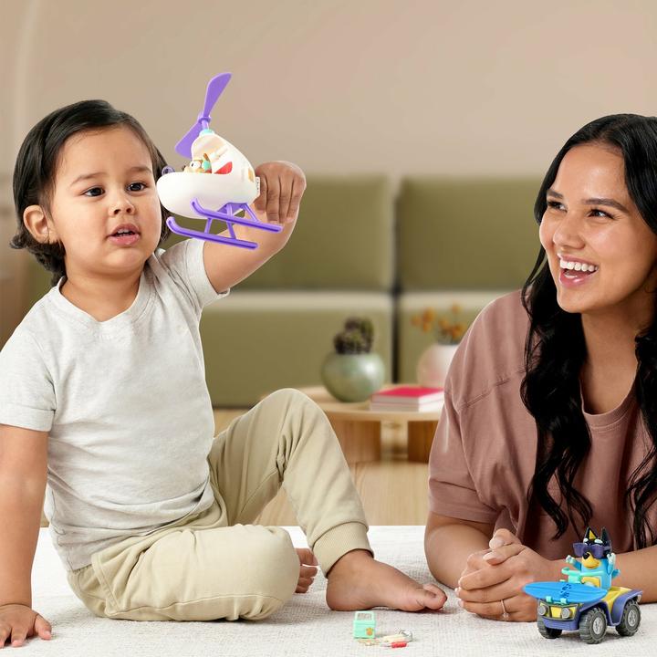 Productafbeelding Moose Bluey helikopter met bingo