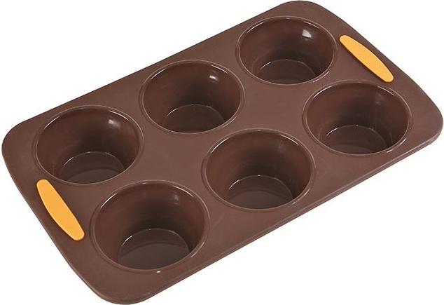 Actual product image Pavoni Pav - Muffin tin for cupcake x 6, Brown Flaty