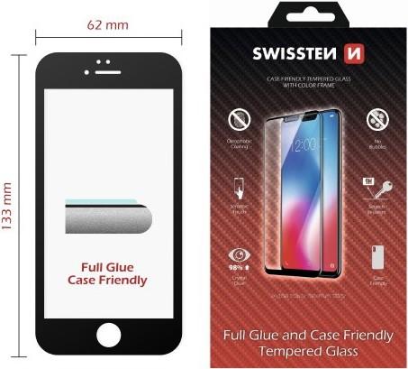 Image du produit Swissten Cadre en verre couleur pour iPhone 6/6S - Noir (1 pièce(s), Apple iPhone 6, Apple iPhone 6s)