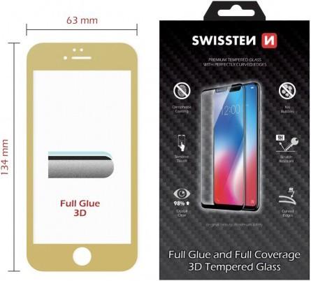 Image du produit Swissten Verre 3D à adhérence totale ultra-durable pour iPhone 6/6S - Or (1 pièce(s), Apple iPhone 6s, Apple iPhone 6)