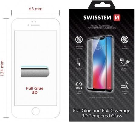 Produktbild Swissten Ultra Durable 3D Full Glue Glass for iPhone 6/6S - White (1 Stück, Apple iPhone 6s, Apple iPhone 6)