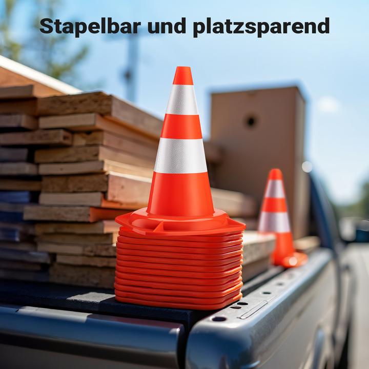 Actual product image Wiltec Traffic cone 50cm traffic cone road pylon warning cone PVC warning cone