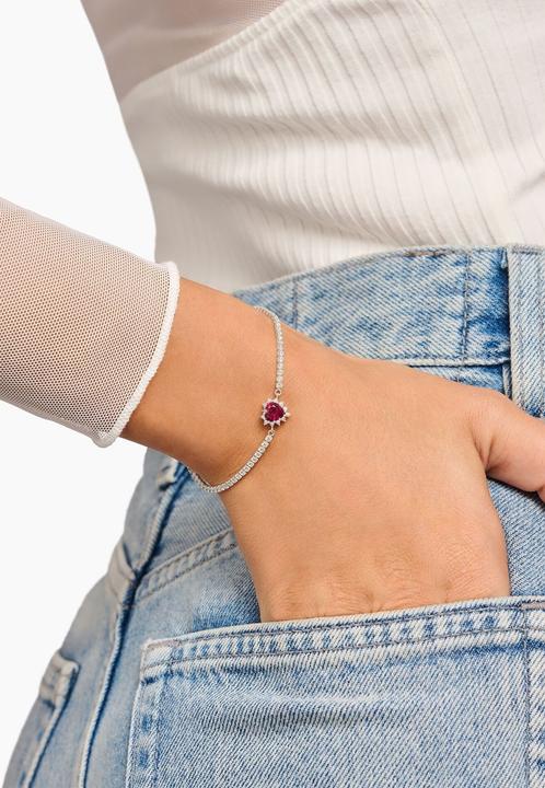 Immagine prodotto Thomas Sabo Herz Armband Romance Silber (19 cm, Argento 925)