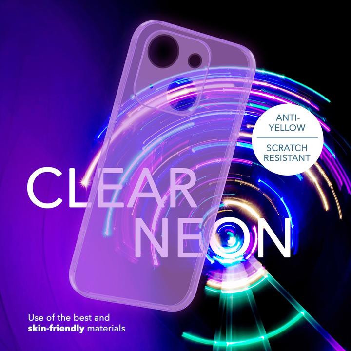 Immagine prodotto Nalia Copertura in silicone trasparente al neon (Apple iPhone 14)