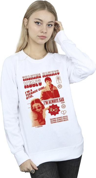 Actual product image Netflix Womens/Ladies Sex Education Otis Talking Helps Sweatshirt (XXL)