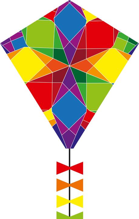 Invento Cerf-volant Eco Line Eddy G. Galaxy, 50x45 cm, dès 5 ans, poignée et ficelle 25m incl.