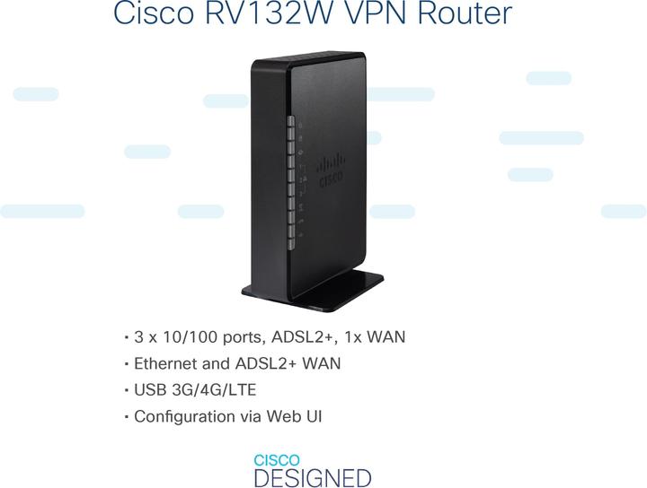 Produktbild Cisco RV132W: WLAN VPN Router