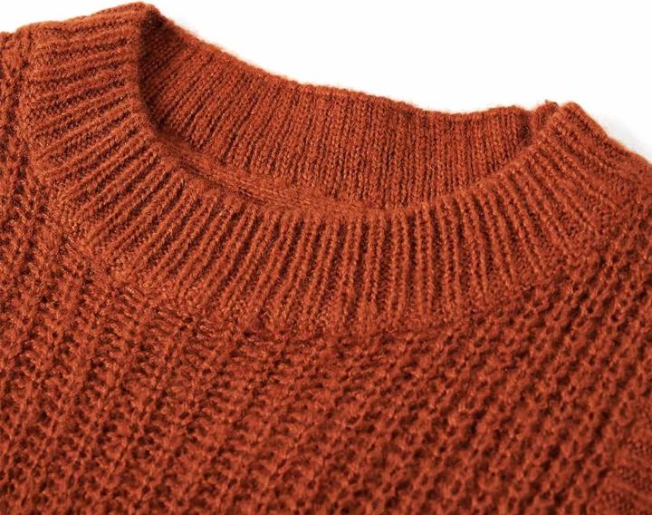 Actual product image VidaXL Children's jumper waistcoat knitted cognac 116,Material: 67 (116)