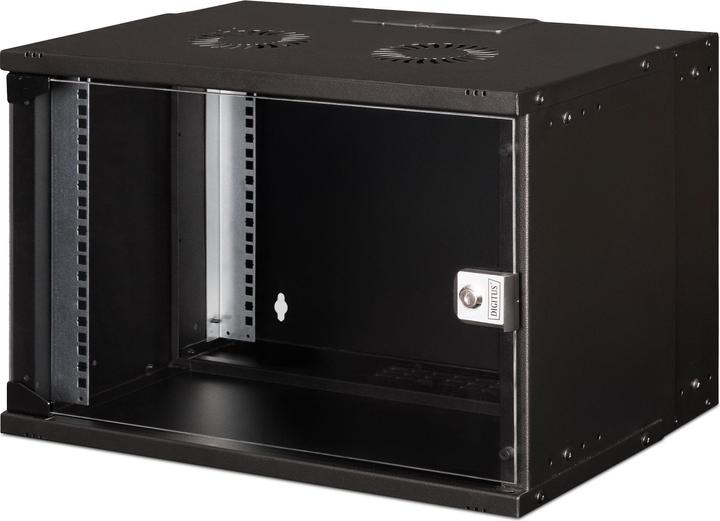 Actual product image Digitus 19" 7U wall-mounted housing, SOHO PRO 370 x 540 x 400 mm, black (7 RU, 19 inch rack)