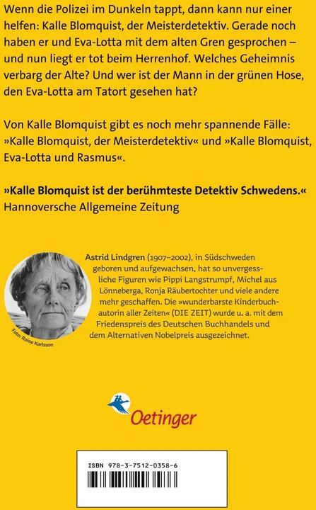 Immagine prodotto Kalle Blomquist 2. Kalle Blomquist lebt gefährlich (Tedesco, Astrid Lindgren, Charles Kurt Peters, Jutta Bauer, 2023)