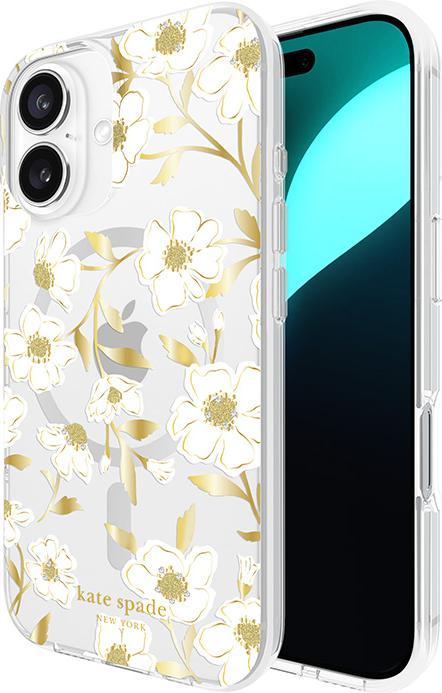 Kate Spade Protective Gems MagSafe - iPhone 16 case (Sunshine Floral) (Apple iPhone 16)