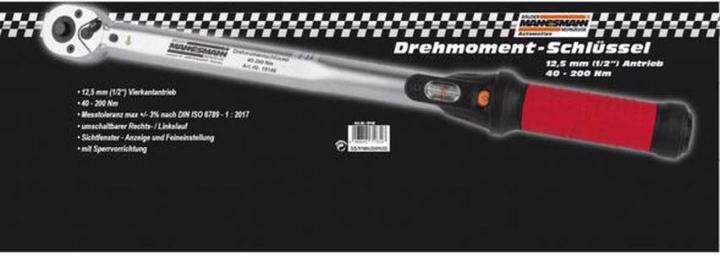 Actual product image Mannesmann Torque wrench torque wrench 40 200 Nm (1/2", 40 Nm, 200 Nm)