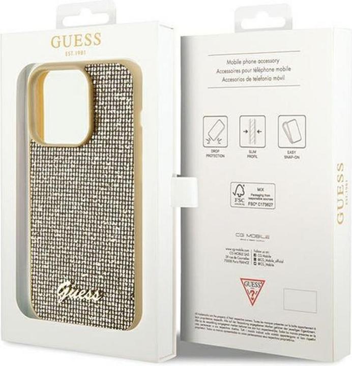 Produktbild Guess GUHCP14LPMSDGSD iPhone 14 Pro 6.1" złoty/gold hardcase Disco Metal Script (Apple iPhone 14 Pro)