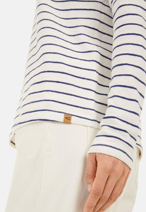Produktbild Camel Active Gestreiftes Langarmshirt aus reiner Baumwolle (XS)