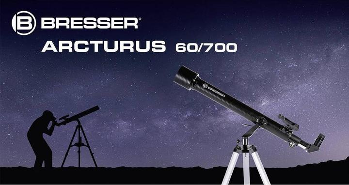 Actual product image Bresser Arcturus 60/700 AZ lens telescope carbon design