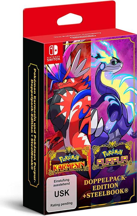 Actual product image Nintendo Pokémon Scarlet and Pokémon Violet Dual Pack + SteelBook (Switch, DE)