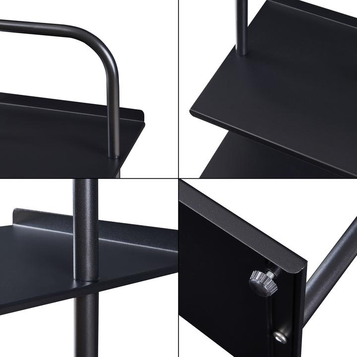Produktbild En.Casa Schuhregal Poytya Stahl 96x34x32 cm Schwarz